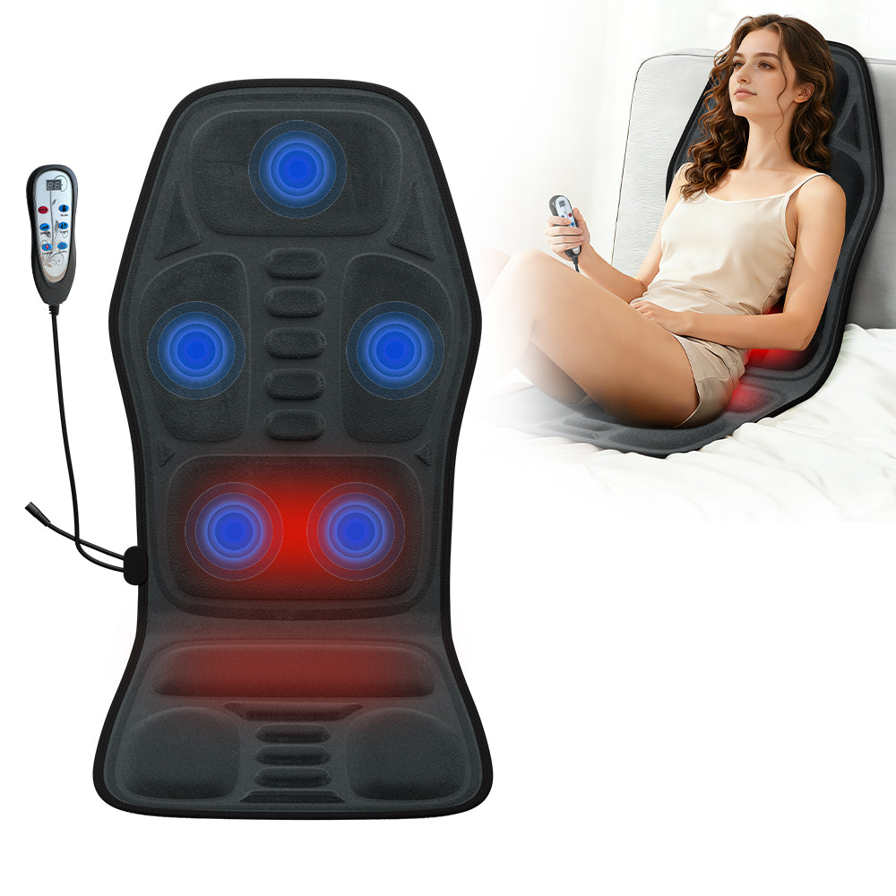 Elektrisches Massagekissen für Nacken & Rücken – Knetmassage mit Wärme, 9 Modi & Timer