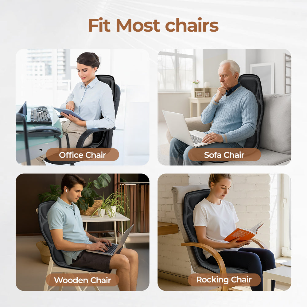 Elektrisches Massagekissen für Nacken & Rücken – Knetmassage mit Wärme, 9 Modi & Timer