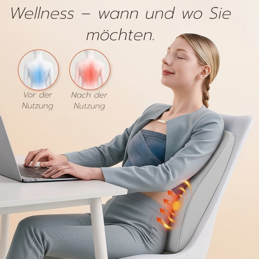 Premium 3D Shiatsu Massagekissen mit Tiefenwärme
